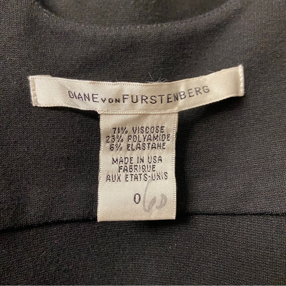 DVF Diane Von Furstenburg Bridget Black Sleeveless Bodycon Dress 0 - Picture 8 of 11